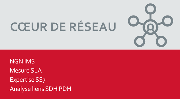 CŒUR DE RÉSEAU NGN IMS Mesure SLA Expertise SS7 Analyse liens SDH PDH