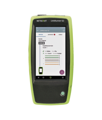 Test de la paire torsadée 10/100/1000BASE‑T Test de la bre optique 100/1000BASE‑X Automatisation du test de connectivité réseau SE fonctionnant sous Android pour une utilisation des appareils connectés par Ethernet Compatible Wi-Fi et Bluetooth Test de la puissance chargée jusqu’à UPoE sur toutes les 4 paires Validation de câble, notamment la distance jusqu’à la panne Découvrez le commutateur/logement/port et le réseau VLAN/réseau VLAN voix les plus proches Test de connectivité DHCP, DNS et de passerelle Ping et connectivité du port TCP Téléchargement automatique des résultats de test vers le service cloud Link-Live Réexion des paquets à des débits pouvant atteindre 1 Gb/s
