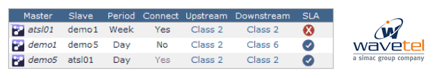 tableau de résultats SLA de l'IP avec Net audit monitoring