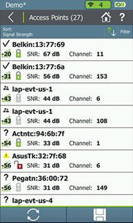 Capture Ecran Liste AP Aircheck G2