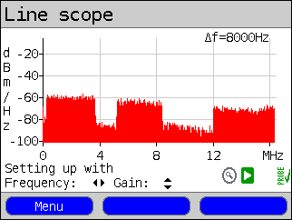 Voici une liaison VDSL monitoré avec la sonde haute impédance, la liaison semble correcte