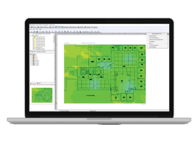 Logiciel AirMagnet de Netally sur ordinateur portable