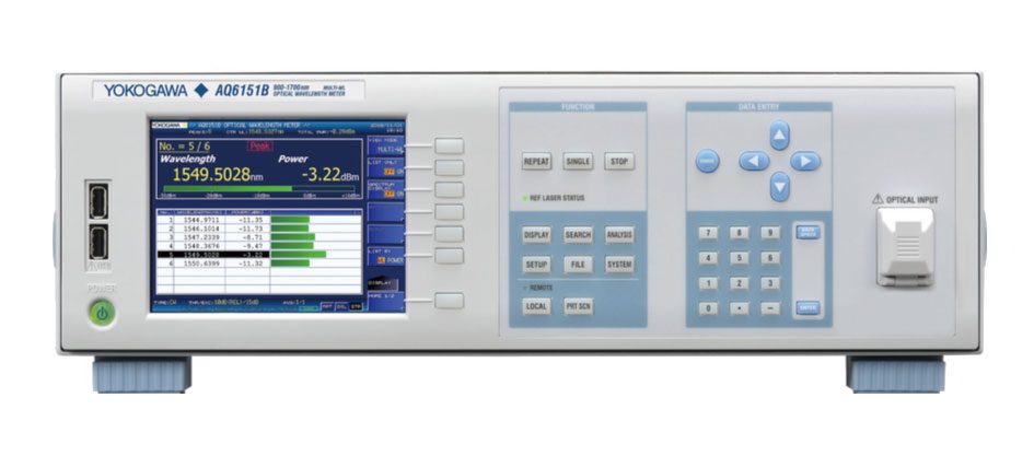 Les lambdamètres optiques AQ6150 & AQ6151 sont capables de mesurer jusqu’à 1024 longueurs d’onde en simultané. Ils sont adaptés à la caractérisation de lasers accordables, de lasers DFB, de transceivers optiques et de système WDM.