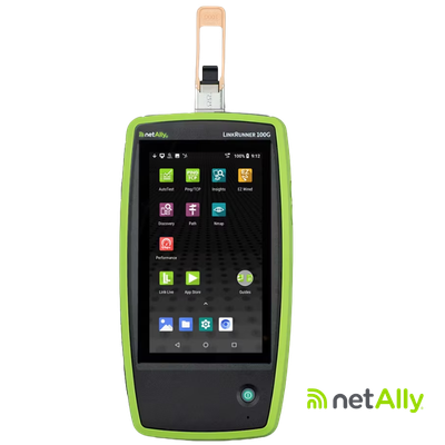 Le LinkRunner® 100G de NetAlly est un testeur réseau portable conçu pour l'installation, la validation et la maintenance des infrastructures Ethernet de 25G à 100G. Compact et léger, il permet aux ingénieurs réseau, équipes datacenter et intégrateurs de vérifier rapidement les performances des liens fibre optique et des modules QSFP28 sans recourir à des équipements de laboratoire complexes.